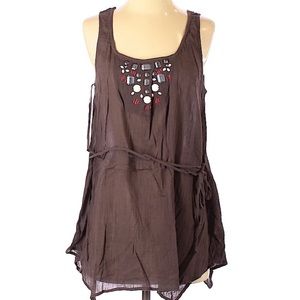 Edme & Esyllte Anthro Sleeveless Tie Embroidered